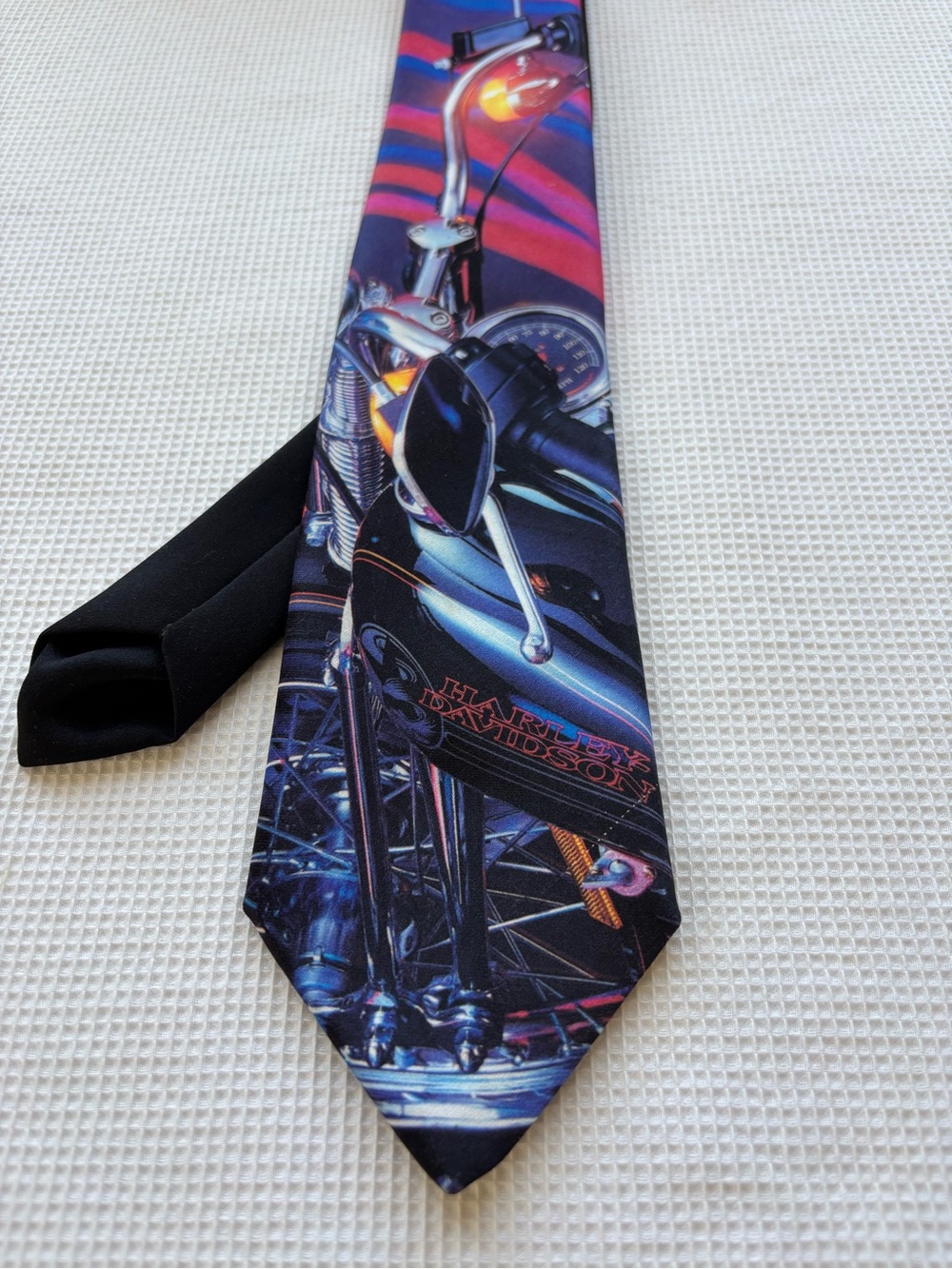 Ralph Marlin Harley Davidson Motorcycle Graphic Neck Tie